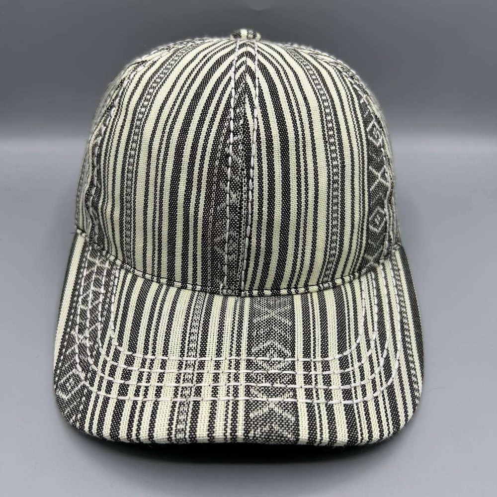 C.C.‎ Hat Men Black White Aztec Striped Strap Back Cap